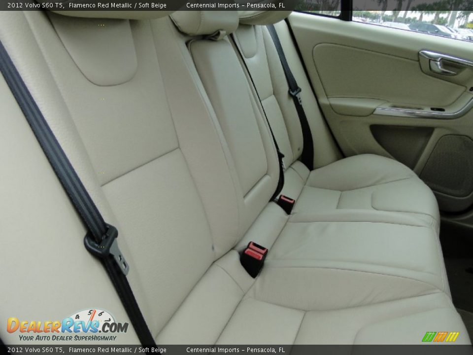 2012 Volvo S60 T5 Flamenco Red Metallic / Soft Beige Photo #27