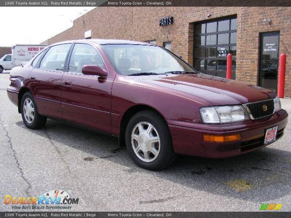 1996 Toyota Avalon XLS Ruby Red Metallic / Beige Photo #1