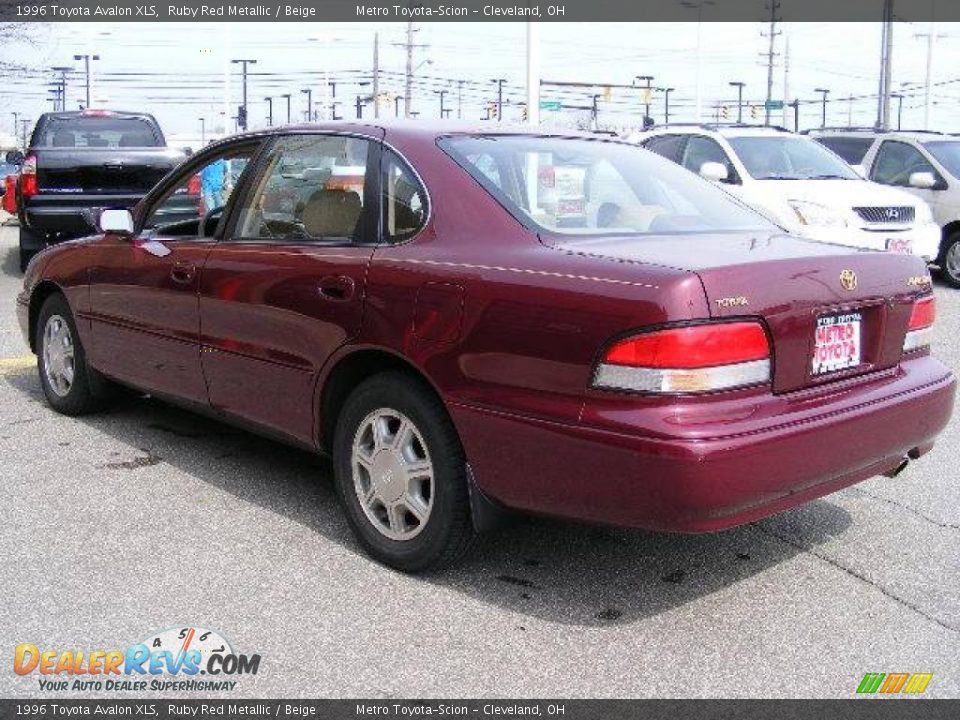 1996 Toyota Avalon XLS Ruby Red Metallic / Beige Photo #5