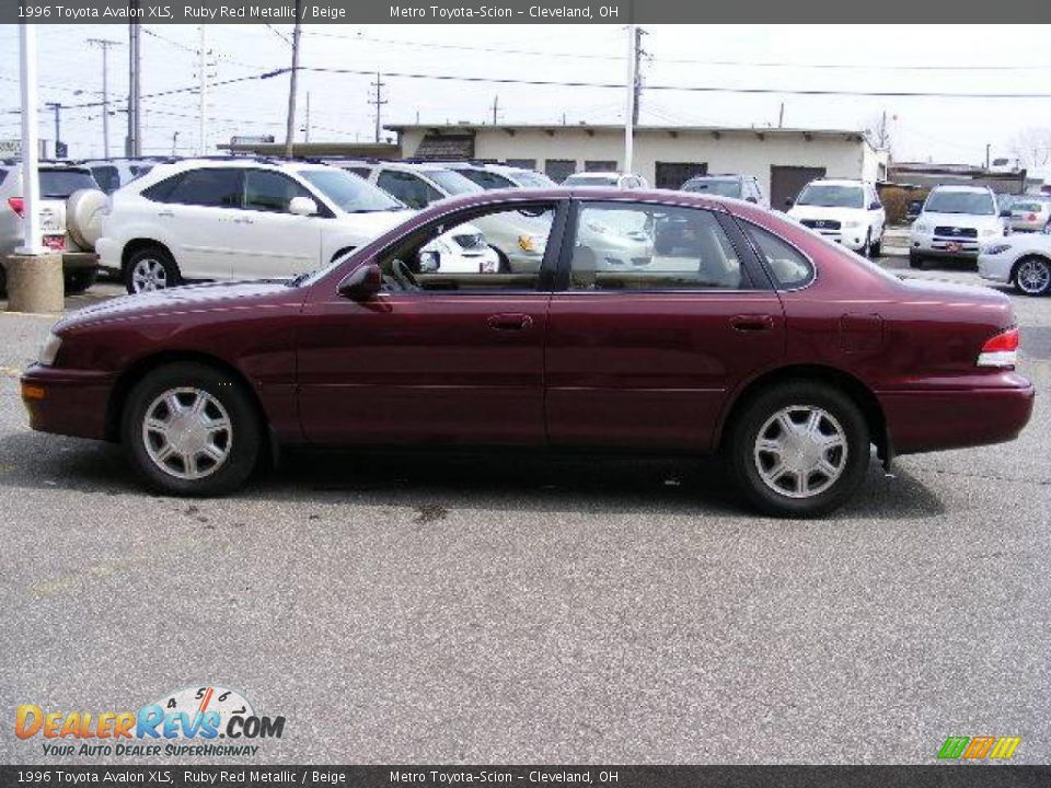 1996 Toyota Avalon XLS Ruby Red Metallic / Beige Photo #6
