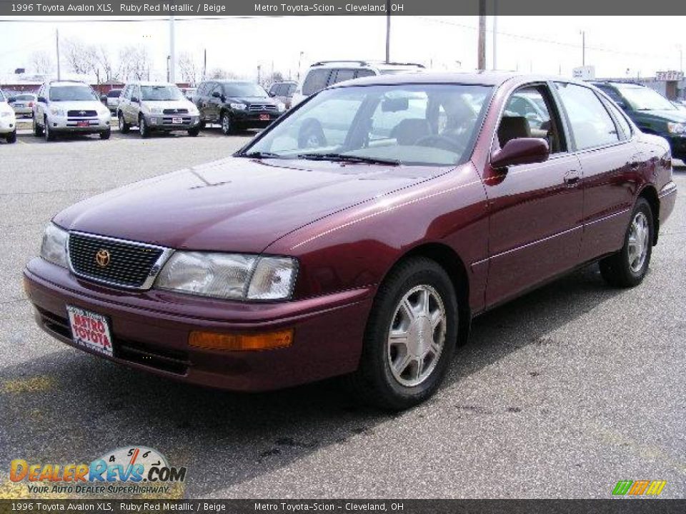 1996 Toyota Avalon XLS Ruby Red Metallic / Beige Photo #7