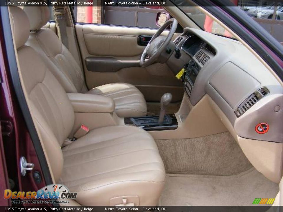 1996 Toyota Avalon XLS Ruby Red Metallic / Beige Photo #13