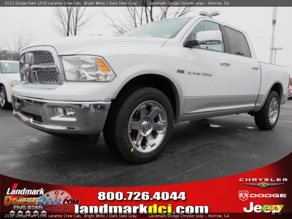 2012 Dodge Ram 1500 Laramie Crew Cab Bright White / Dark Slate Gray Photo #1