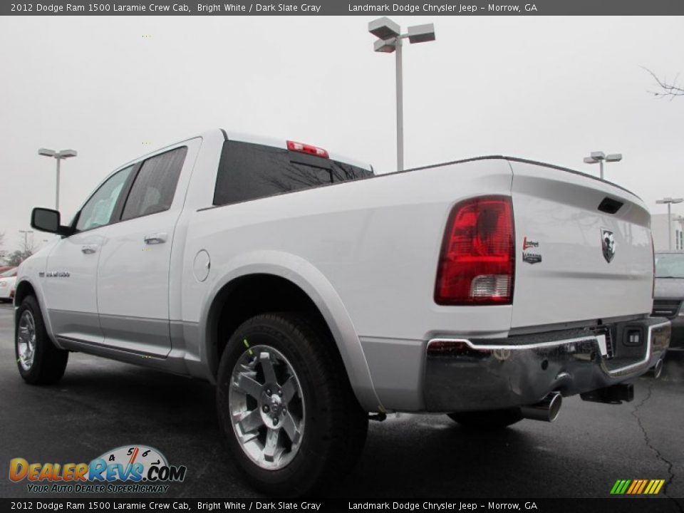 2012 Dodge Ram 1500 Laramie Crew Cab Bright White / Dark Slate Gray Photo #2