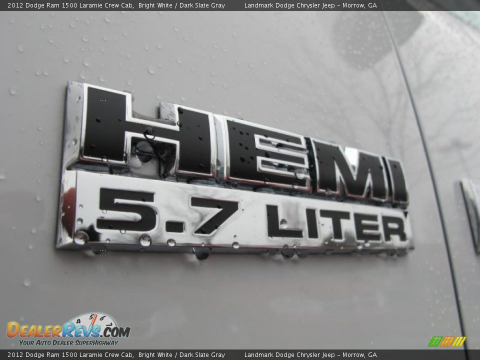 2012 Dodge Ram 1500 Laramie Crew Cab Bright White / Dark Slate Gray Photo #6