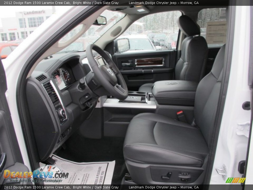 2012 Dodge Ram 1500 Laramie Crew Cab Bright White / Dark Slate Gray Photo #7