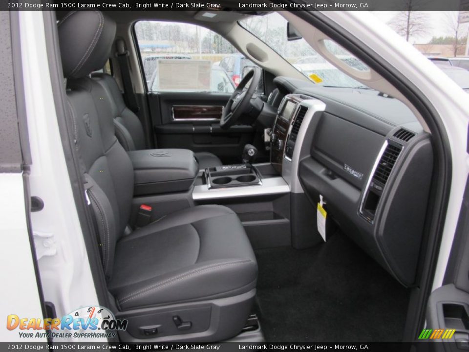 2012 Dodge Ram 1500 Laramie Crew Cab Bright White / Dark Slate Gray Photo #9
