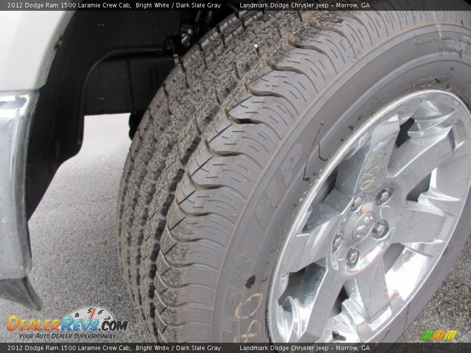 2012 Dodge Ram 1500 Laramie Crew Cab Bright White / Dark Slate Gray Photo #12