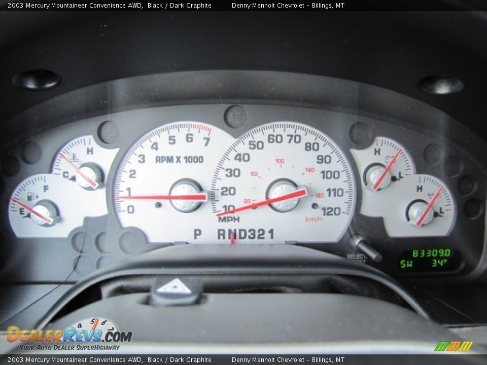 2003 Mercury Mountaineer Convenience AWD Black / Dark Graphite Photo #10