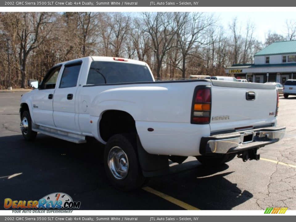 2002 GMC Sierra 3500 SLT Crew Cab 4x4 Dually Summit White / Neutral Photo #4