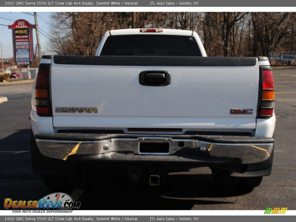 2002 GMC Sierra 3500 SLT Crew Cab 4x4 Dually Summit White / Neutral Photo #5