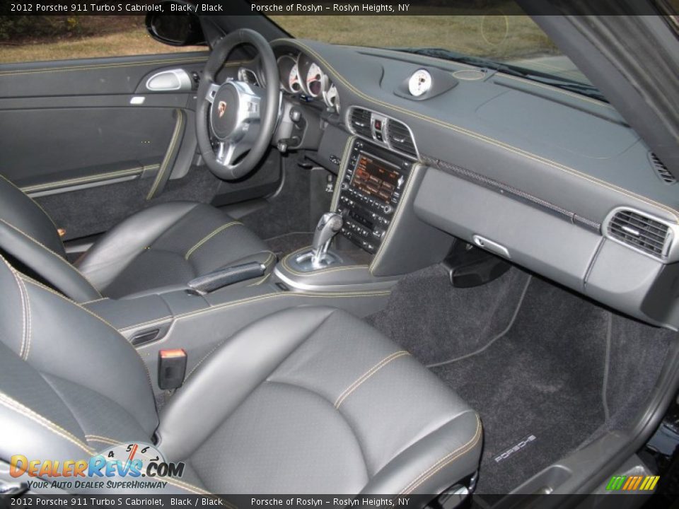 Black Interior - 2012 Porsche 911 Turbo S Cabriolet Photo #15