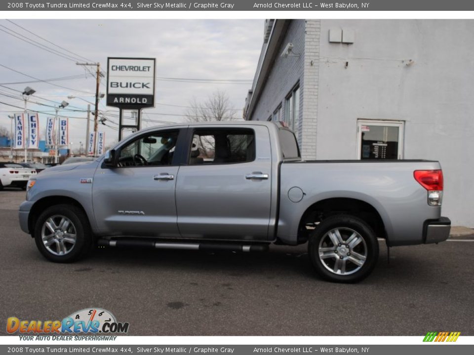 2008 Toyota Tundra Limited CrewMax 4x4 Silver Sky Metallic / Graphite Gray Photo #3