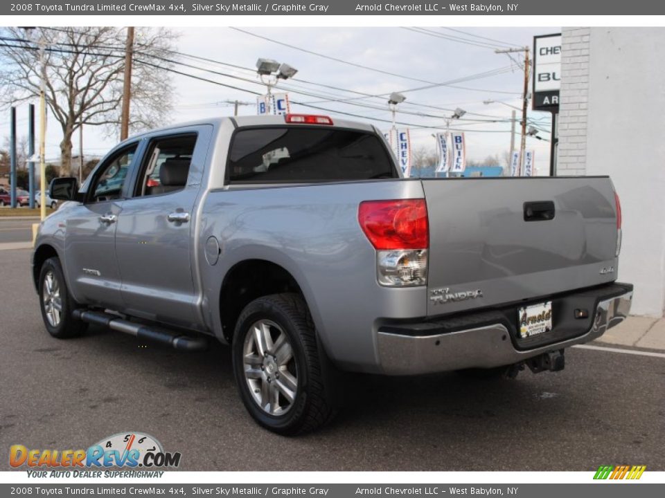 2008 Toyota Tundra Limited CrewMax 4x4 Silver Sky Metallic / Graphite Gray Photo #4