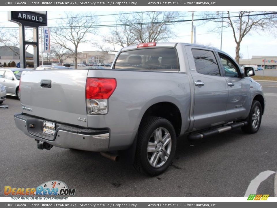 2008 Toyota Tundra Limited CrewMax 4x4 Silver Sky Metallic / Graphite Gray Photo #6