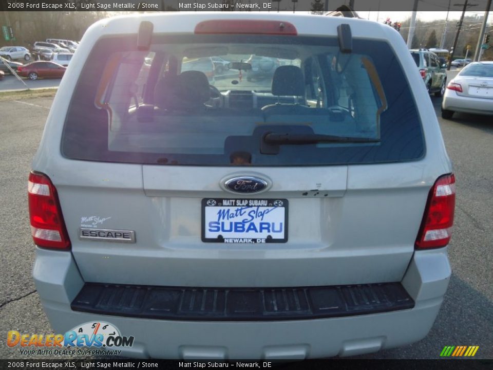 2008 Ford Escape XLS Light Sage Metallic / Stone Photo #6