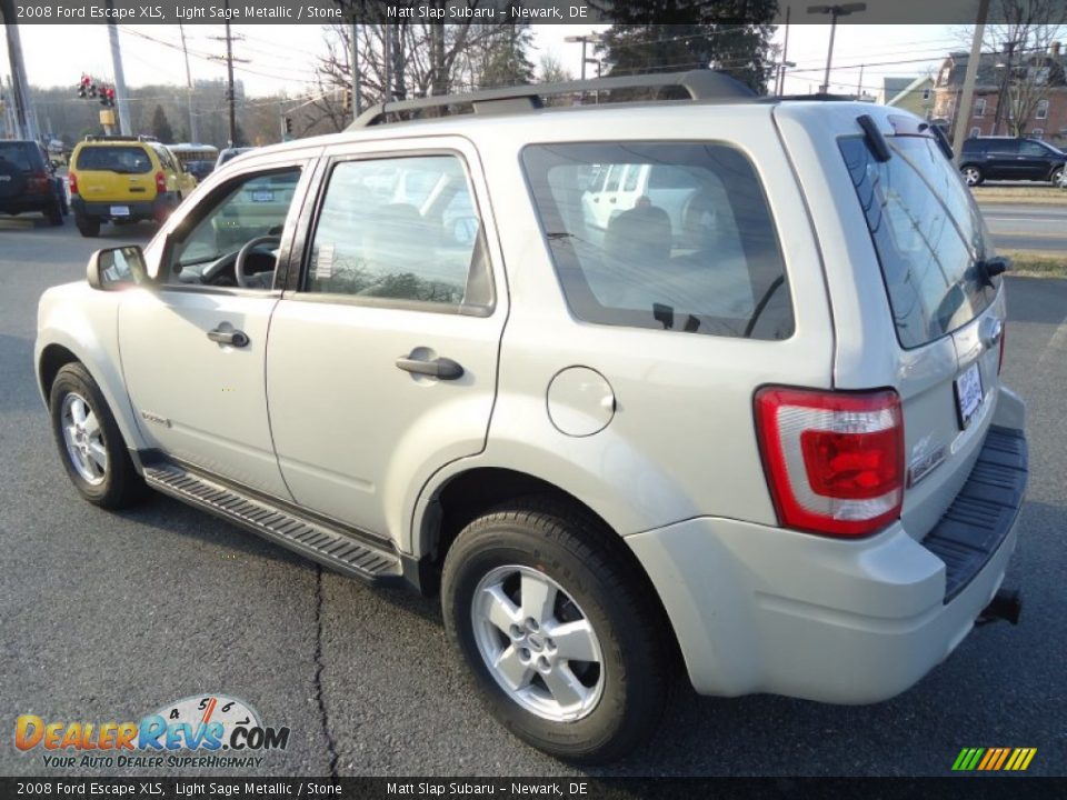 2008 Ford Escape XLS Light Sage Metallic / Stone Photo #7