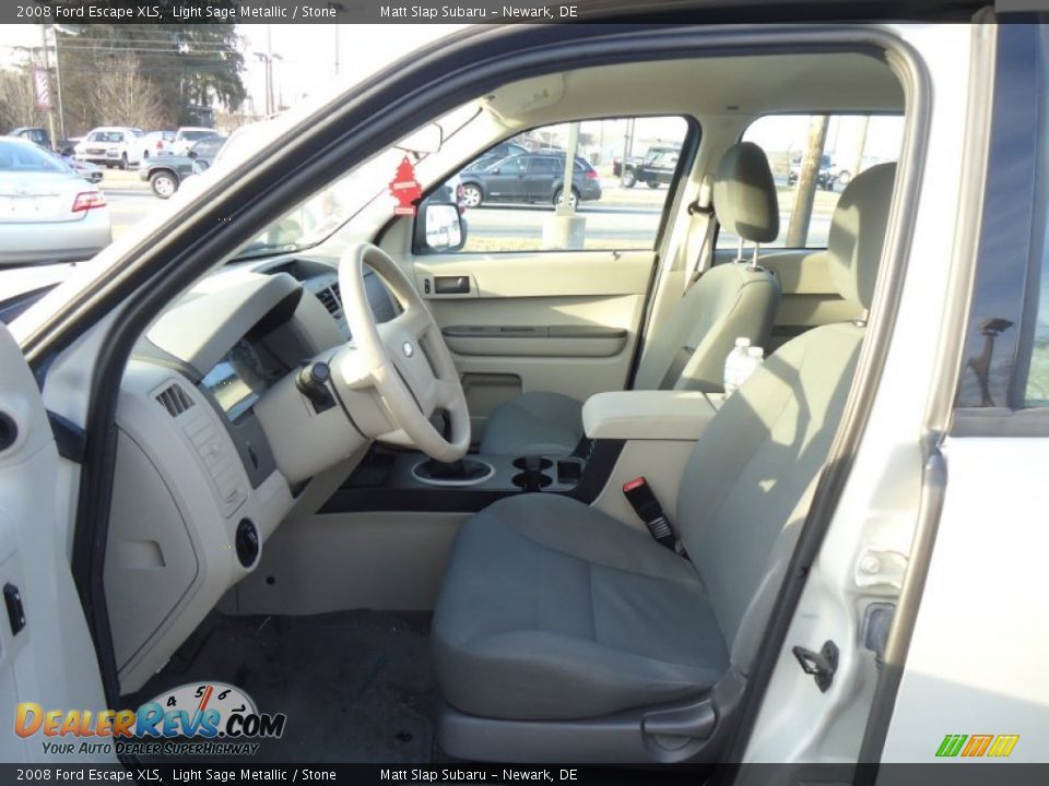 2008 Ford Escape XLS Light Sage Metallic / Stone Photo #10