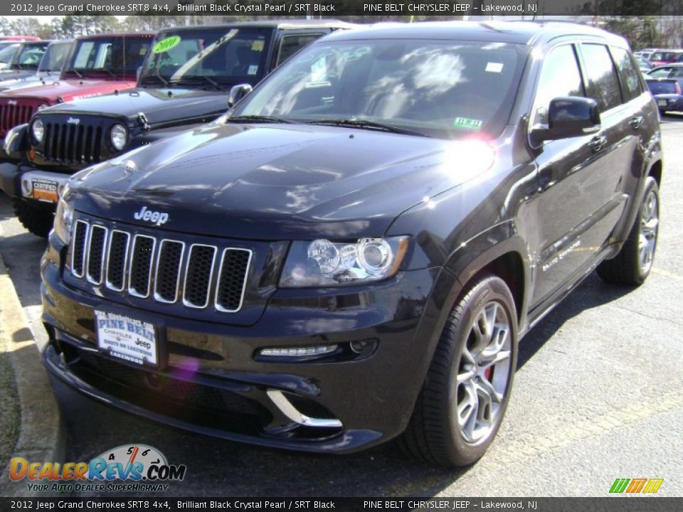 2012 Jeep Grand Cherokee SRT8 4x4 Brilliant Black Crystal Pearl / SRT Black Photo #1