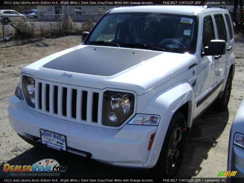 2012 Jeep Liberty Arctic Edition 4x4 Bright White / Dark Slate Gray/Polar White with Orange Accents Photo #1