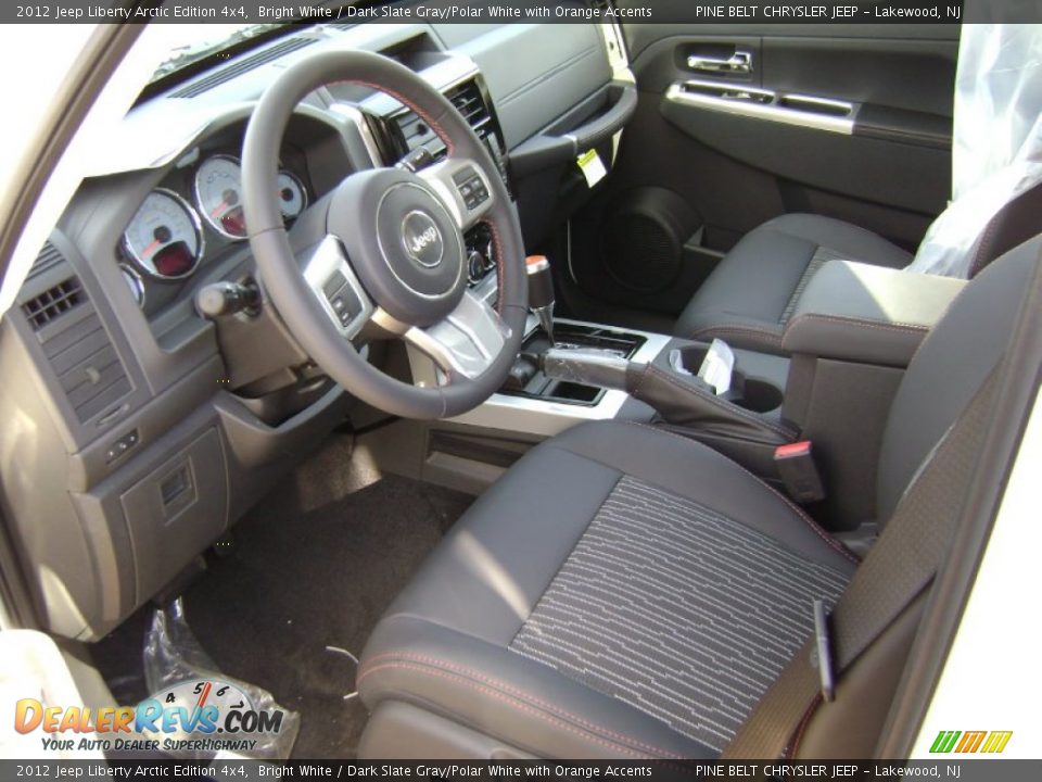 2012 Jeep Liberty Arctic Edition 4x4 Bright White / Dark Slate Gray/Polar White with Orange Accents Photo #2