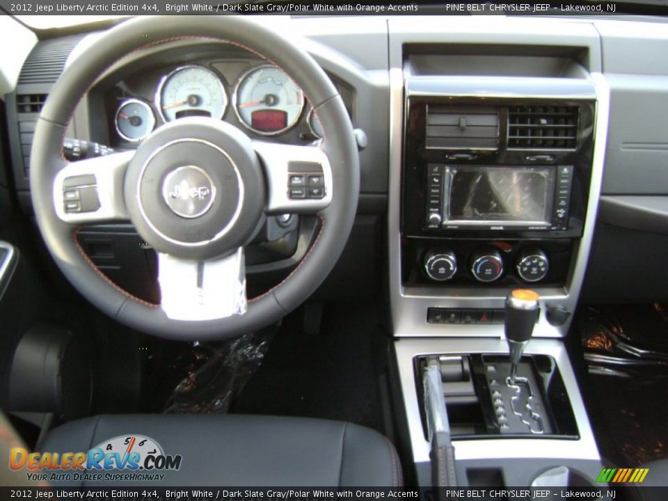 2012 Jeep Liberty Arctic Edition 4x4 Bright White / Dark Slate Gray/Polar White with Orange Accents Photo #4