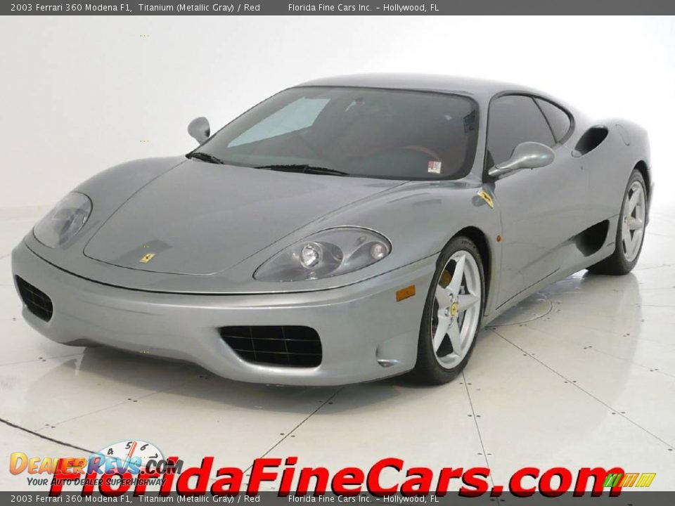 2003 Ferrari 360 Modena F1 Titanium (Metallic Gray) / Red Photo #1