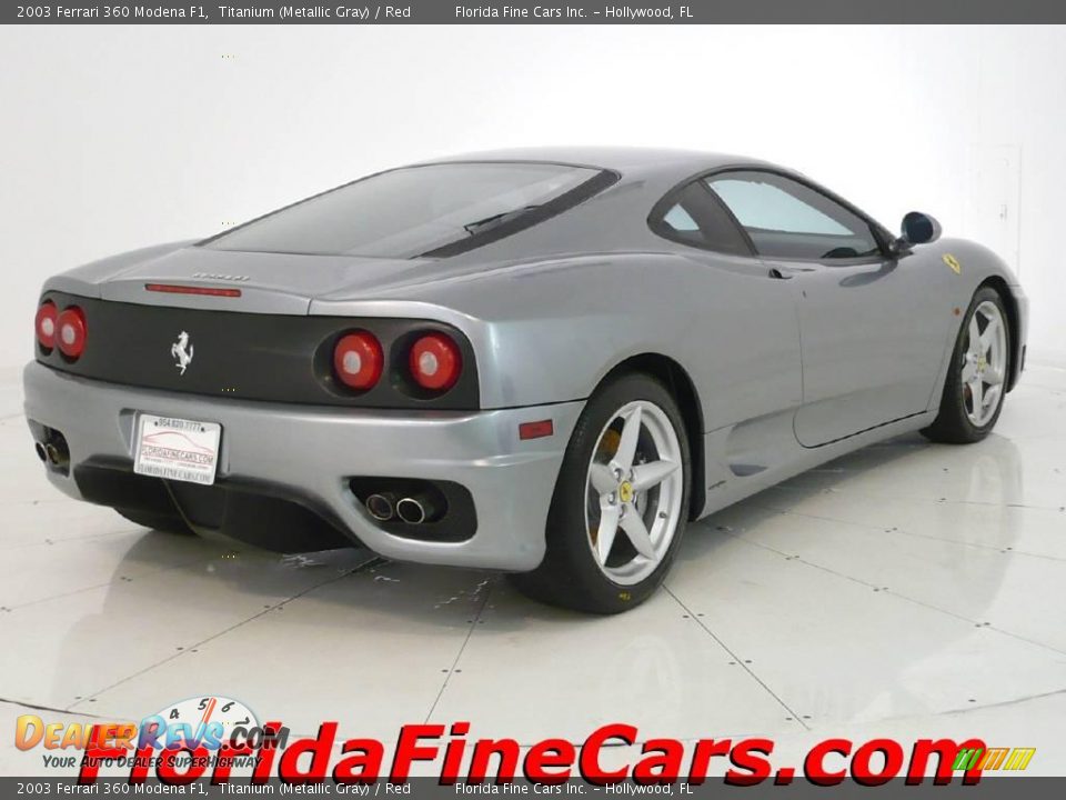 2003 Ferrari 360 Modena F1 Titanium (Metallic Gray) / Red Photo #2
