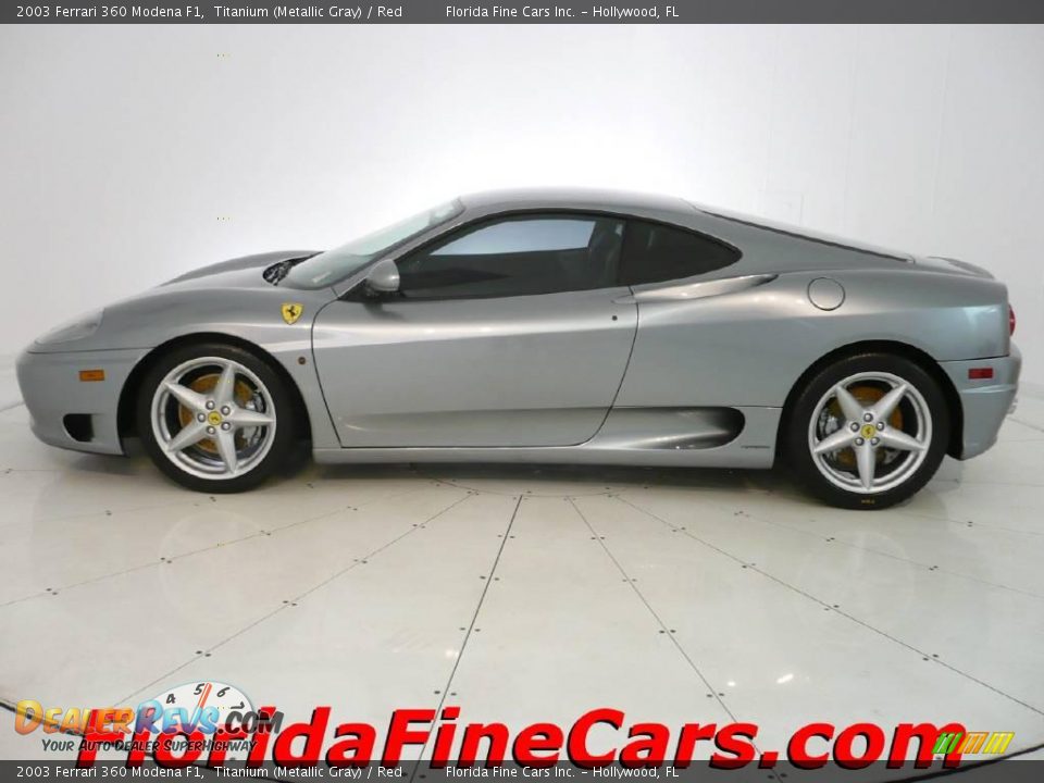 2003 Ferrari 360 Modena F1 Titanium (Metallic Gray) / Red Photo #3
