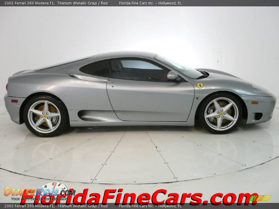 2003 Ferrari 360 Modena F1 Titanium (Metallic Gray) / Red Photo #4