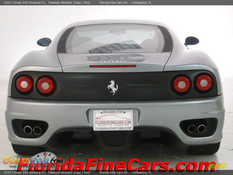 2003 Ferrari 360 Modena F1 Titanium (Metallic Gray) / Red Photo #6