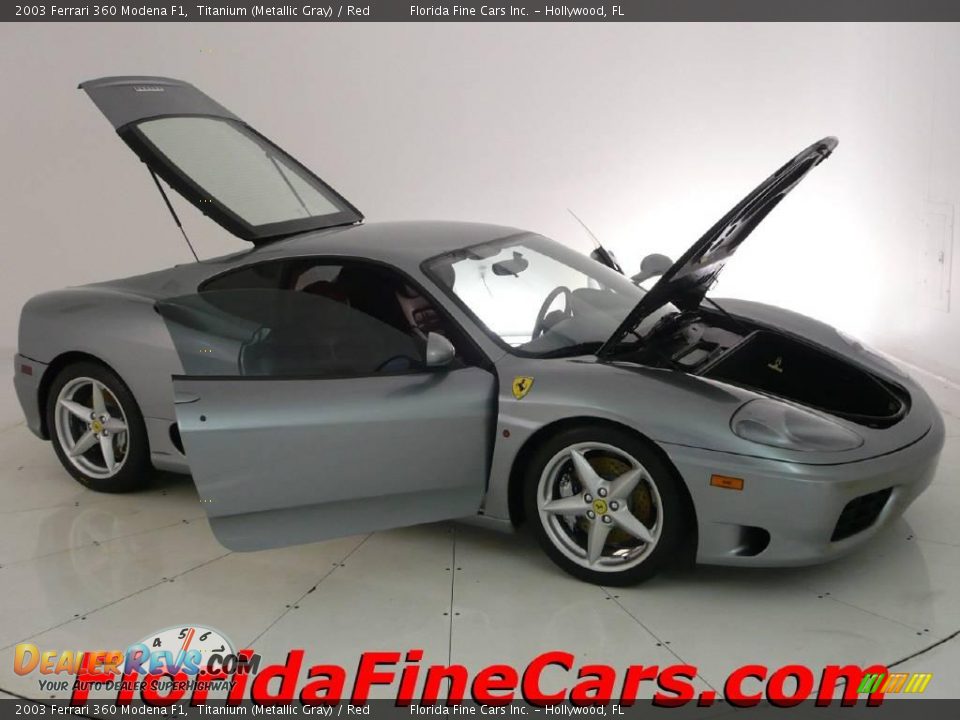 2003 Ferrari 360 Modena F1 Titanium (Metallic Gray) / Red Photo #7