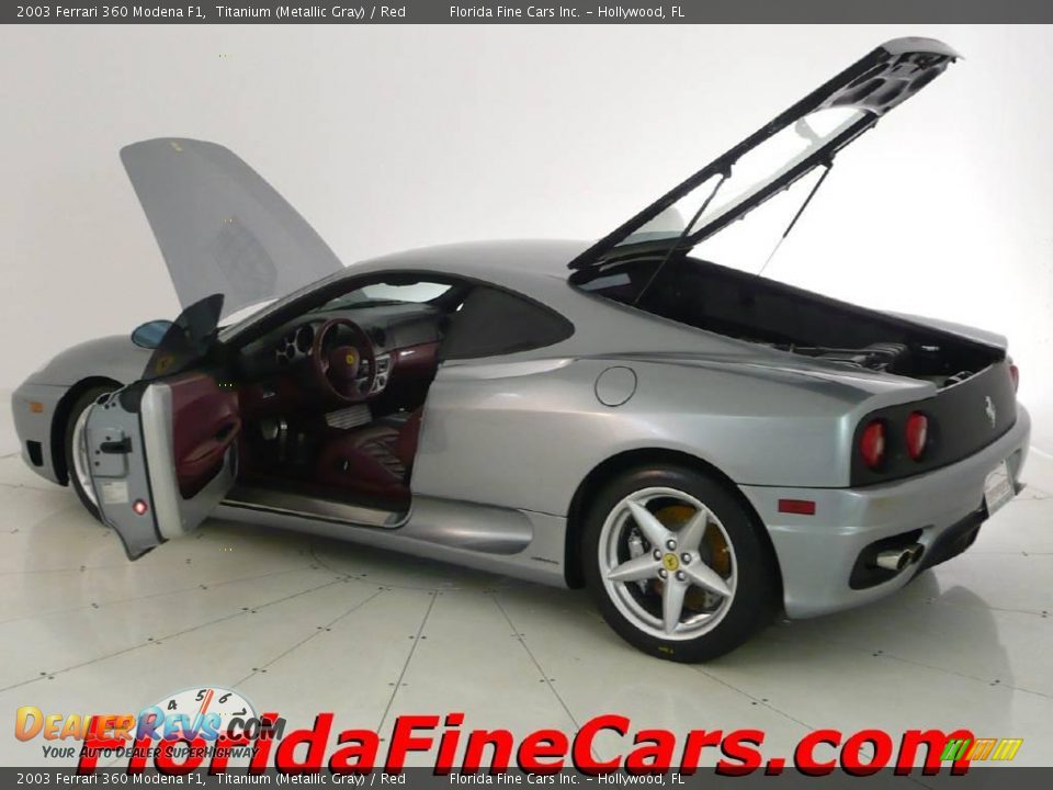 2003 Ferrari 360 Modena F1 Titanium (Metallic Gray) / Red Photo #8