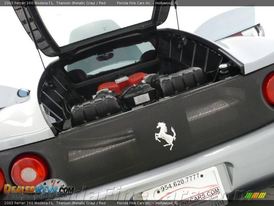 2003 Ferrari 360 Modena F1 Titanium (Metallic Gray) / Red Photo #9