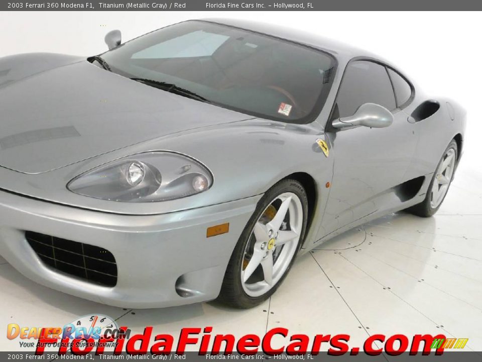 2003 Ferrari 360 Modena F1 Titanium (Metallic Gray) / Red Photo #10