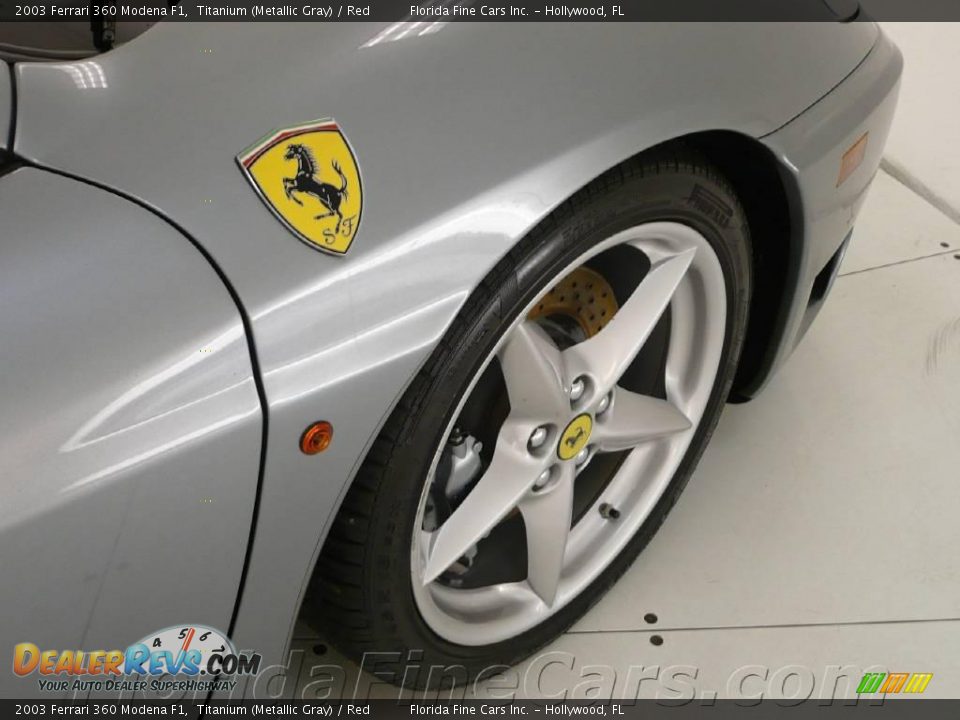 2003 Ferrari 360 Modena F1 Titanium (Metallic Gray) / Red Photo #11