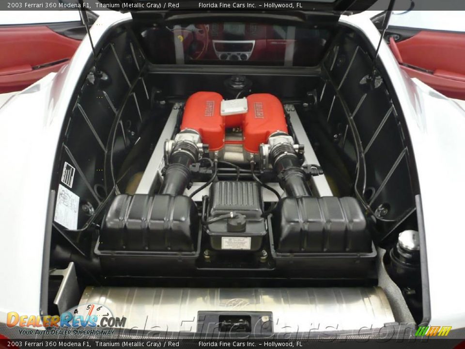 2003 Ferrari 360 Modena F1 Titanium (Metallic Gray) / Red Photo #12