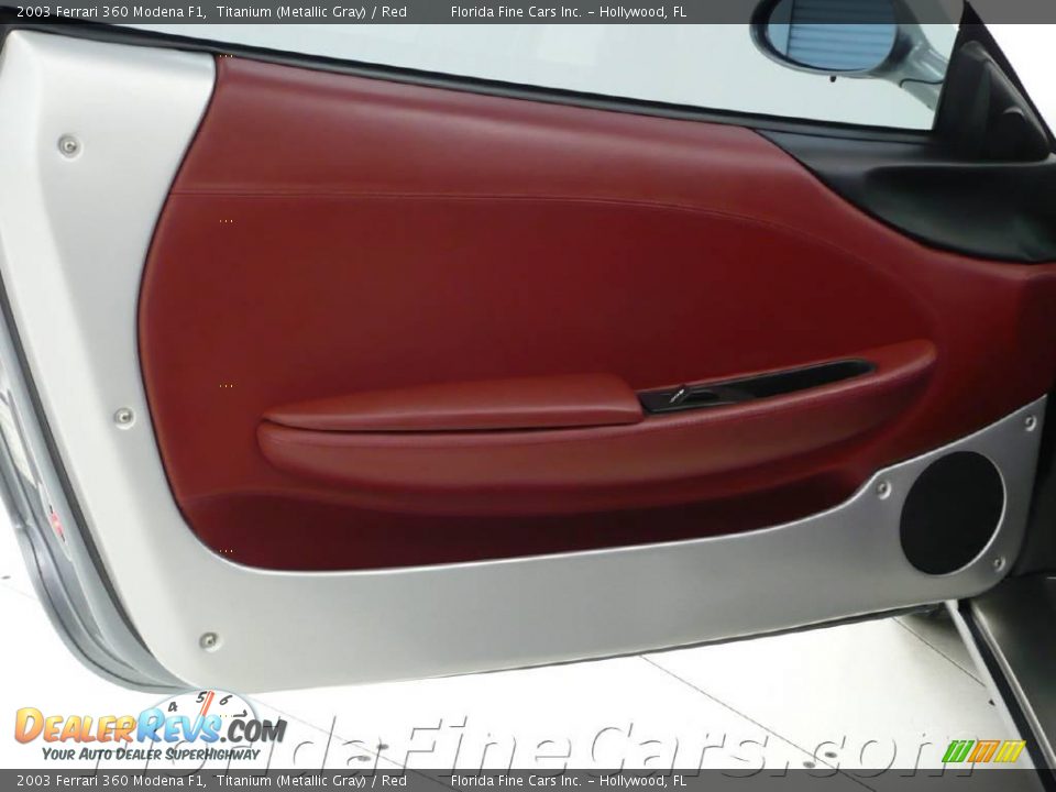 2003 Ferrari 360 Modena F1 Titanium (Metallic Gray) / Red Photo #14