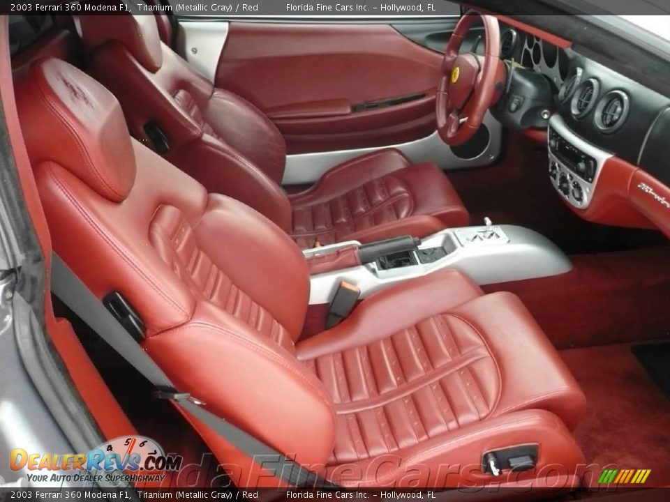 2003 Ferrari 360 Modena F1 Titanium (Metallic Gray) / Red Photo #16