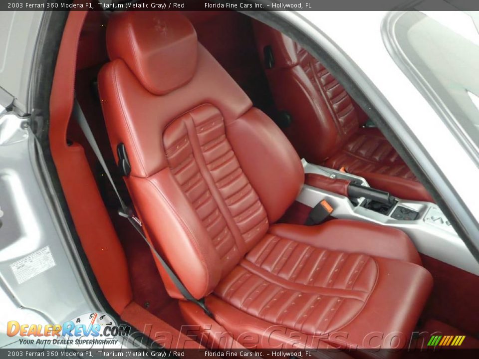 2003 Ferrari 360 Modena F1 Titanium (Metallic Gray) / Red Photo #17