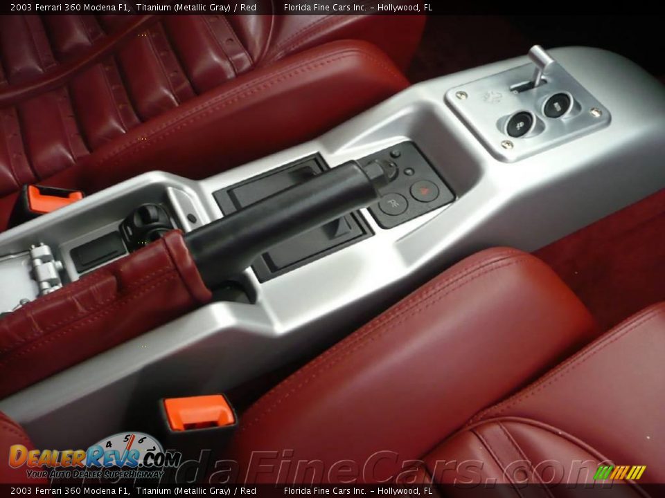 2003 Ferrari 360 Modena F1 Titanium (Metallic Gray) / Red Photo #18