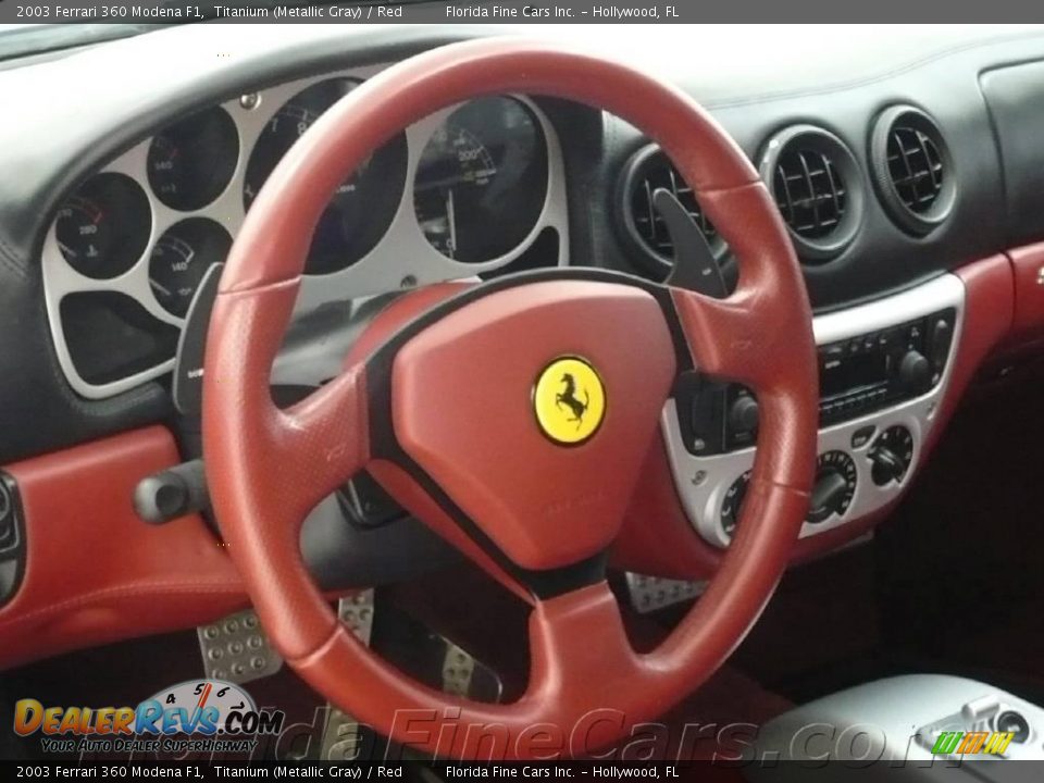 2003 Ferrari 360 Modena F1 Titanium (Metallic Gray) / Red Photo #19