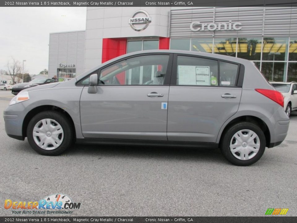 2012 Nissan Versa 1.8 S Hatchback Magnetic Gray Metallic / Charcoal Photo #2