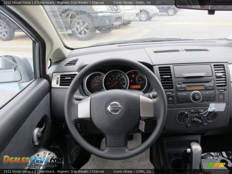 2012 Nissan Versa 1.8 S Hatchback Magnetic Gray Metallic / Charcoal Photo #13