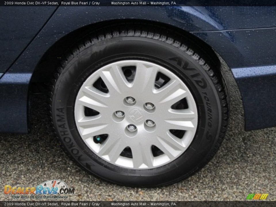 2009 Honda Civic DX-VP Sedan Royal Blue Pearl / Gray Photo #4