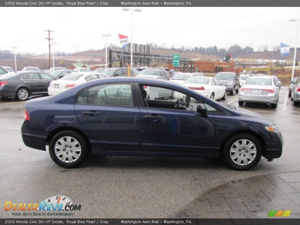 2009 Honda Civic DX-VP Sedan Royal Blue Pearl / Gray Photo #8