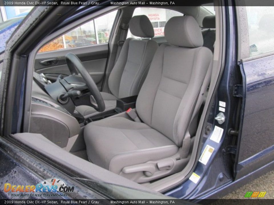 2009 Honda Civic DX-VP Sedan Royal Blue Pearl / Gray Photo #12
