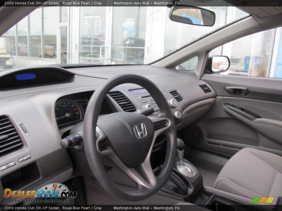 2009 Honda Civic DX-VP Sedan Royal Blue Pearl / Gray Photo #14