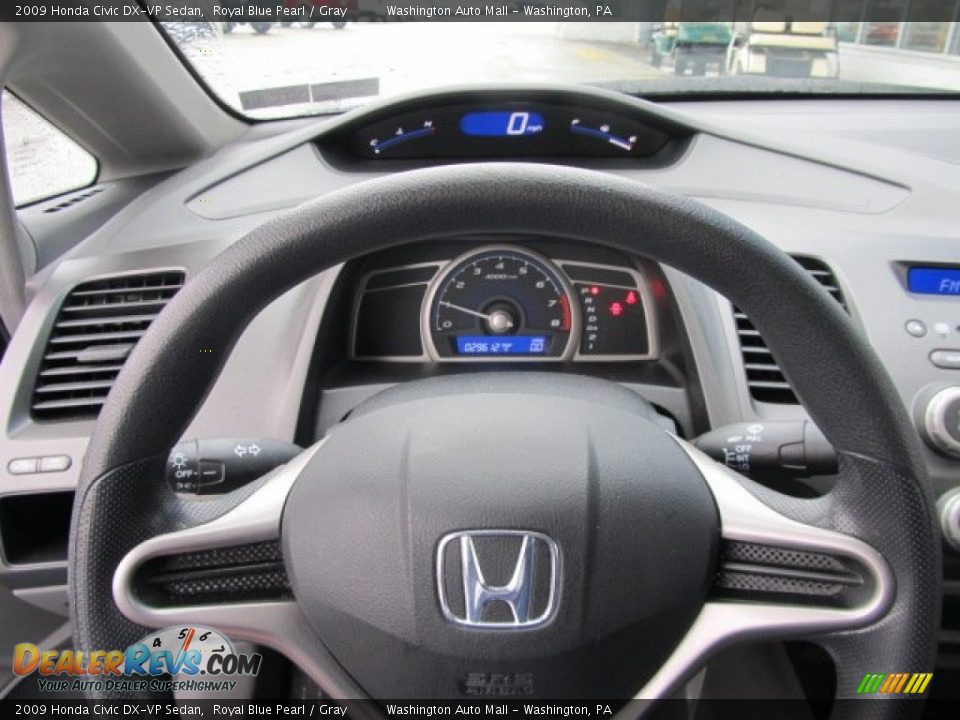 2009 Honda Civic DX-VP Sedan Royal Blue Pearl / Gray Photo #17