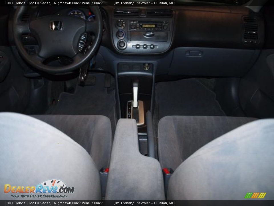 2003 Honda Civic EX Sedan Nighthawk Black Pearl / Black Photo #5
